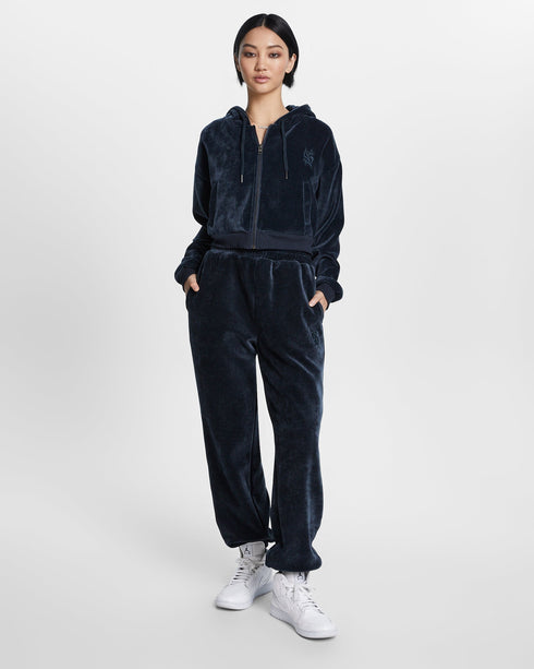 KSUBI VELOUR ZIP UP HOODIE Womens Apparel - Womens Apparel