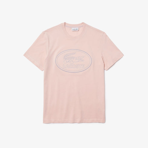 LACOSTE Crew Neck Embroidered Logo Cotton T-shirt Mens