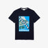 LACOSTE Crew Neck Landscape Print Cotton T-shirt Mens
