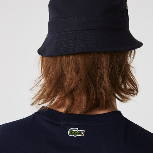 LACOSTE Crew Neck Landscape Print Cotton T-shirt Mens