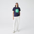 LACOSTE Crew Neck Oversized Lacoste Club Badge Cotton