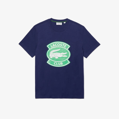 LACOSTE Crew Neck Oversized Lacoste Club Badge Cotton