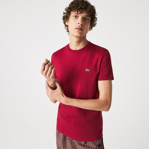 LACOSTE Crew Neck Pima Cotton Jersey T-shirt Mens Apparel -