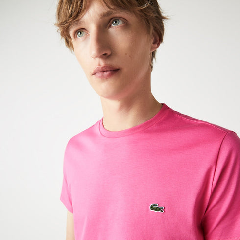 LACOSTE Crew Neck Pima Cotton Jersey T-shirt Mens Apparel -