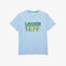 LACOSTE Crew Neck Vintage Printed Cotton T-shirt Mens