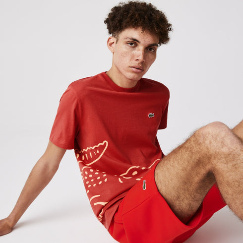 LACOSTE Crocodile Print T-shirt Mens Apparel - MENS APPAREL