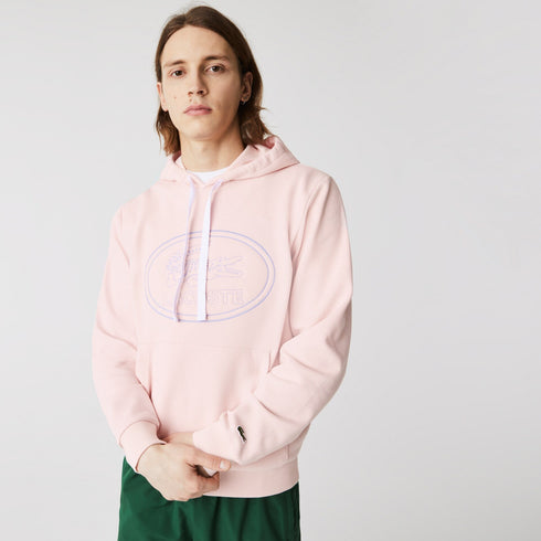 LACOSTE Embroidered Logo Piqué Fleece Hoodie Mens Apparel -