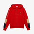 LACOSTE Hooded Colorblock Fleece Zip Sweatshirt Mens Apparel