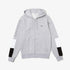 LACOSTE Hooded Colorblock Fleece Zip Sweatshirt Mens Apparel