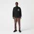 LACOSTE LIVE Loose Fit Crew Neck Print Fleece Sweatshirt