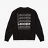 LACOSTE LIVE Loose Fit Crew Neck Print Fleece Sweatshirt
