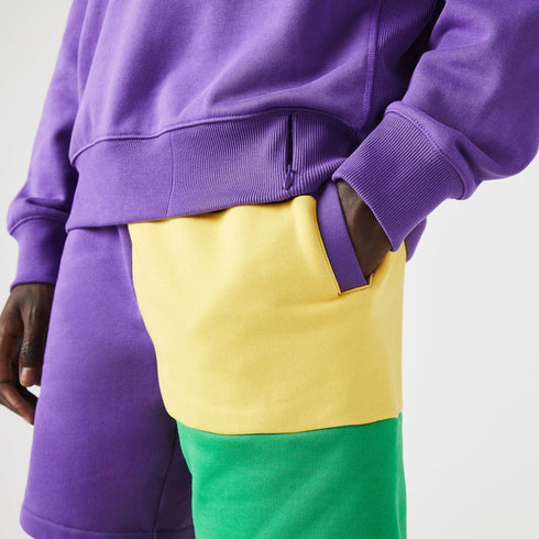 LACOSTE LIVE Loose Fit Embroidered Fleece Sweatshirt Mens