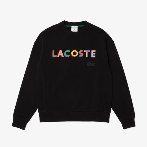 LACOSTE LIVE Loose Fit Embroidered Fleece Sweatshirt Mens