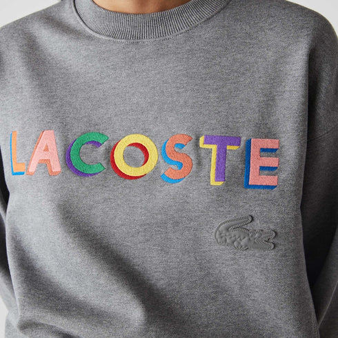 LACOSTE LIVE Loose Fit Embroidered Fleece Sweatshirt - MENS