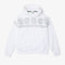 LACOSTE LIVE Loose Fit Hooded Print Fleece Sweatshirt Mens