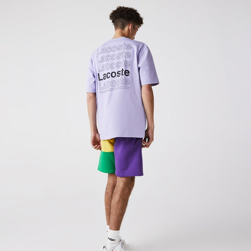 LACOSTE LIVE Loose Fit Printed Cotton T-shirt Mens Apparel -
