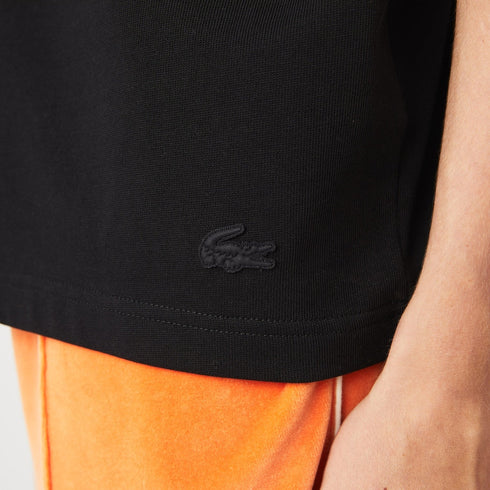 LACOSTE LIVE Loose Fit Printed Cotton T-shirt Mens Apparel -