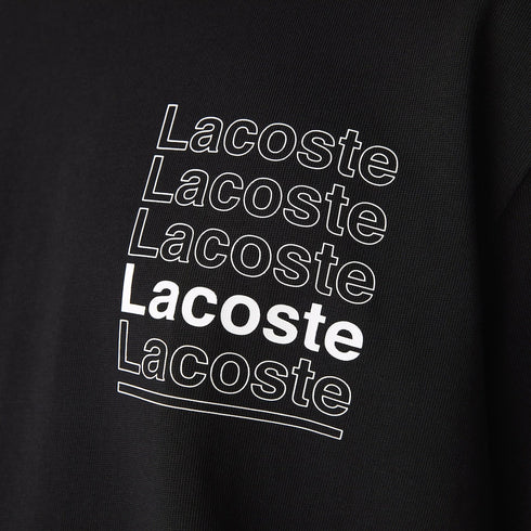 LACOSTE LIVE Loose Fit Printed Cotton T-shirt Mens Apparel -