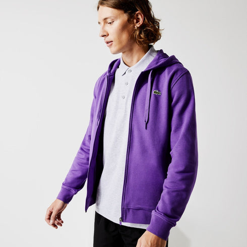 LACOSTE SPORT Lightweight Bi-material Hoodie Mens Apparel -