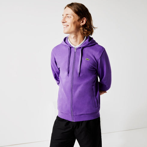LACOSTE SPORT Lightweight Bi-material Hoodie Mens Apparel -
