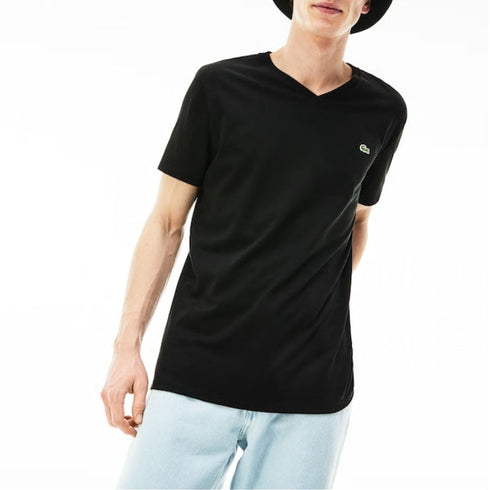 LACOSTE T-SHIRT SHORT SLEEVE V NECK MENS APPAREL - MENS