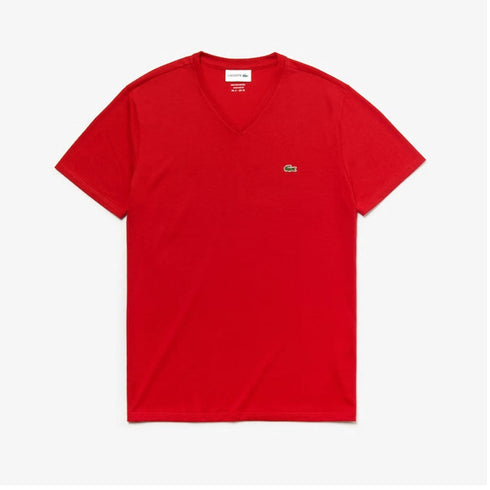 LACOSTE T-SHIRT SHORT SLEEVE V NECK MENS APPAREL - MENS
