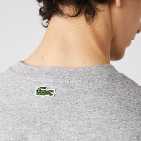 LACOSTE T-shirt With Round Neck And Landscape Print Mens
