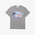 LACOSTE T-shirt With Round Neck And Landscape Print Mens