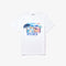 LACOSTE T-shirt With Round Neck And Landscape Print Mens