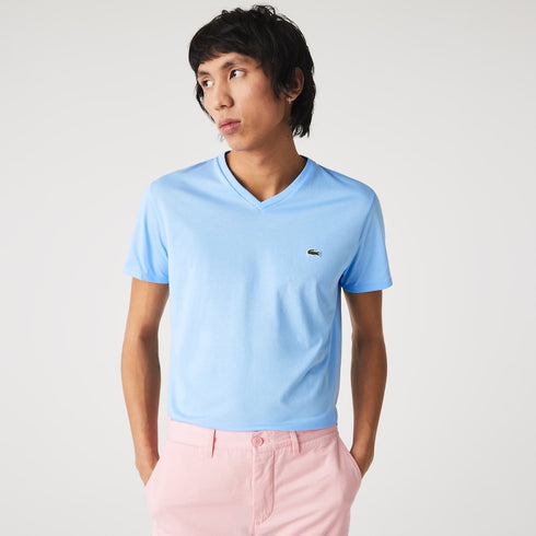 LACOSTE V-neck Pima Cotton Jersey T-shirt Mens Apparel -