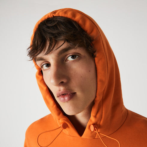 LACOSTE Vintage Printed Hooded Fleece Sweatshirt Mens