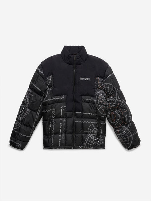 MARCELO BURLON ALLOVER ASTRAL NYLON DOWN JKT Mens Apparel -