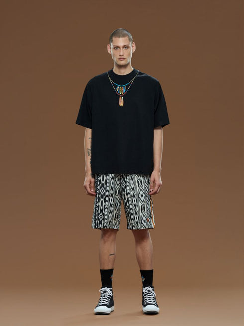 MARCELO BURLON FEATHERS NECKLACE OVER TEE Mens Apparel -