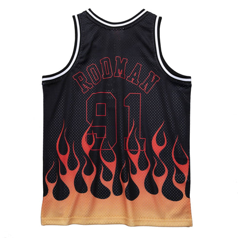 MITCHELL & NESS FLAMES SWINGMAN BULLS 97 RODMAN Mens Apparel