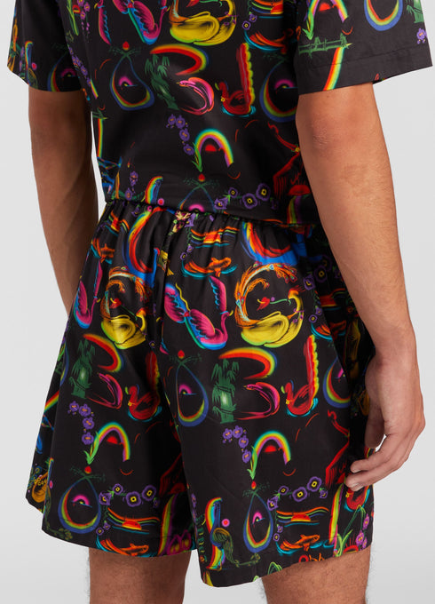 OPENING CEREMON ALLOVER ALPHABET NURSE SHORTS Mens Apparel -