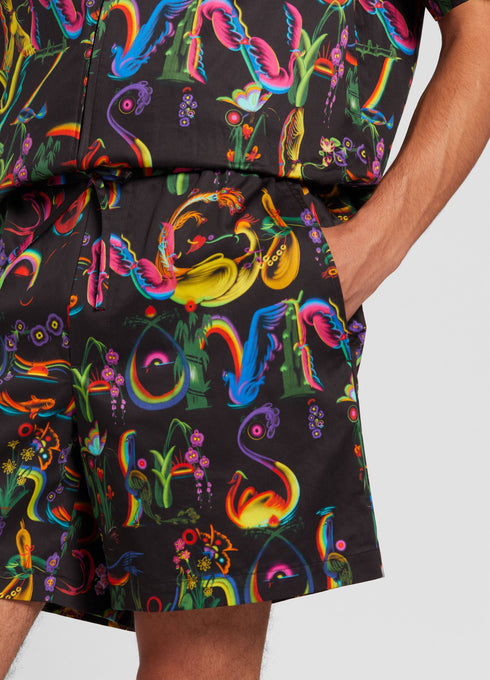 OPENING CEREMON ALLOVER ALPHABET NURSE SHORTS Mens Apparel -