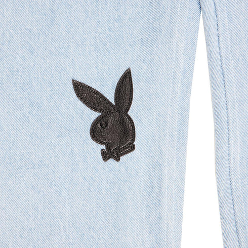 PLEASURES BUNNY APPLIQUE DENIM WASHED Mens Apparel - Mens