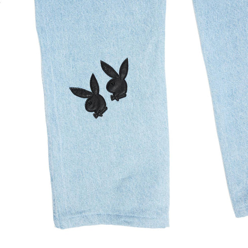 PLEASURES BUNNY APPLIQUE DENIM WASHED Mens Apparel - Mens