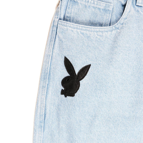 PLEASURES BUNNY APPLIQUE DENIM WASHED Mens Apparel - Mens
