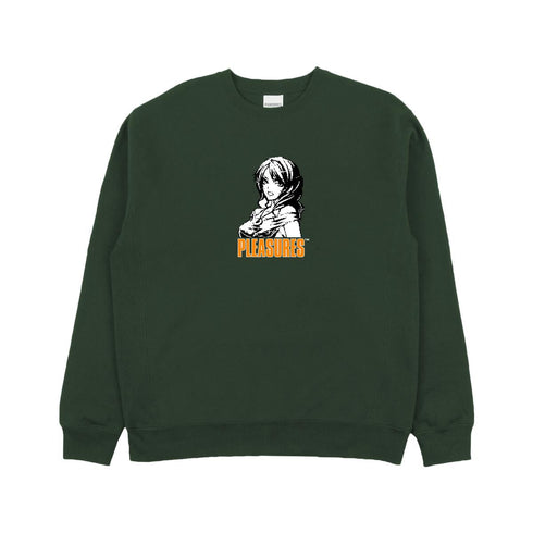 PLEASURES HEROINE PREMIUM CREWNECK Mens Apparel - MENS