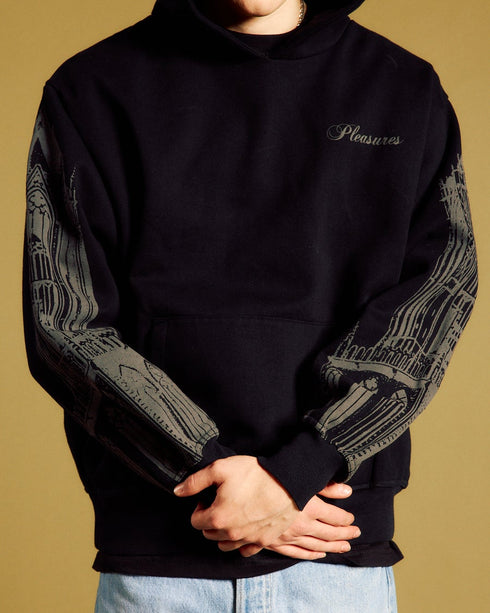 PLEASURES WARSAW HOODIE Mens Apparel - MENS APPAREL