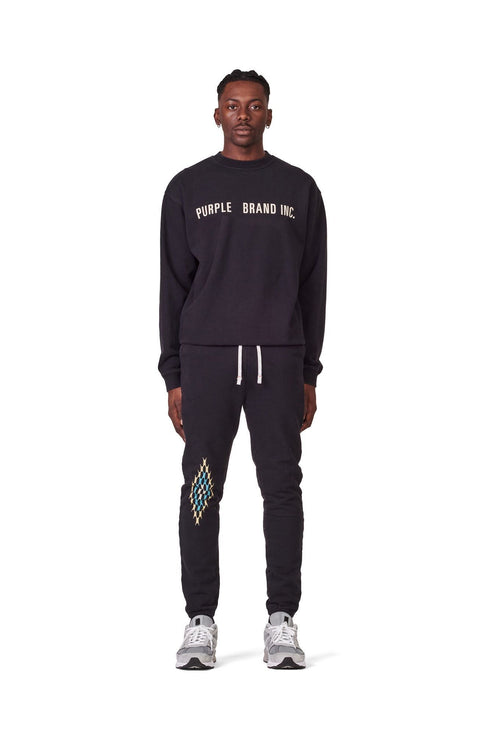 PURPLE BRAND ARTIFACT JOGGER - WASH BLACK Mens Apparel -