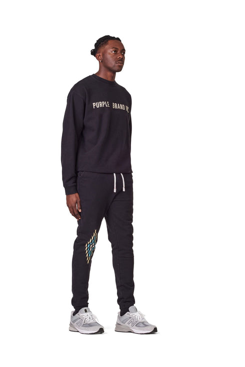 PURPLE BRAND ARTIFACT JOGGER - WASH BLACK Mens Apparel -