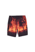 PURPLE BRAND BLACK FIRE SEASON SWIM SHORTS Mens Apparel -