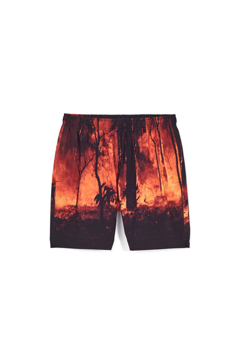 PURPLE BRAND BLACK FIRE SEASON SWIM SHORTS Mens Apparel -