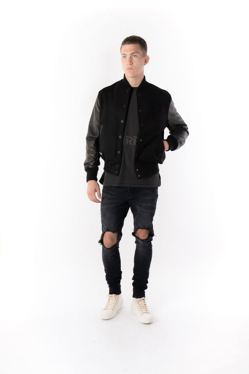 PURPLE BRAND BLACK WASH BLOWOUT Mens Apparel - MENS APPAREL