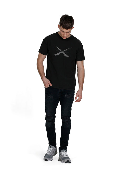 PURPLE BRAND BLACK WASH REFLECTIVE REPAIR Mens Apparel -