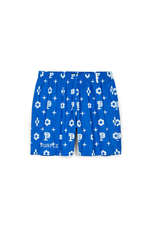 Purple brand blue monogram swim shorts - Mens Apparel
