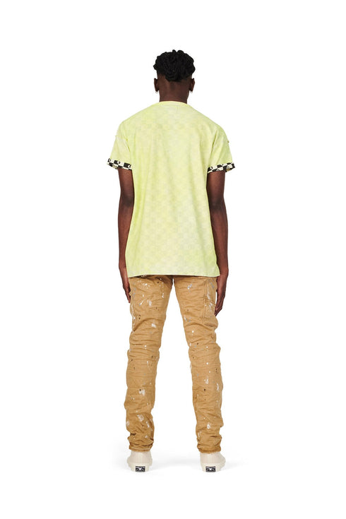 PURPLE BRAND CHECKER MONOGRAM S/S TEE Mens Apparel - MENS