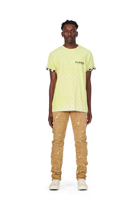 PURPLE BRAND CHECKER MONOGRAM S/S TEE Mens Apparel - MENS